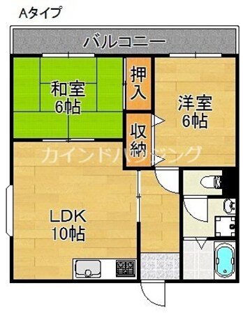 住吉大社駅 徒歩5分 2階の物件間取画像